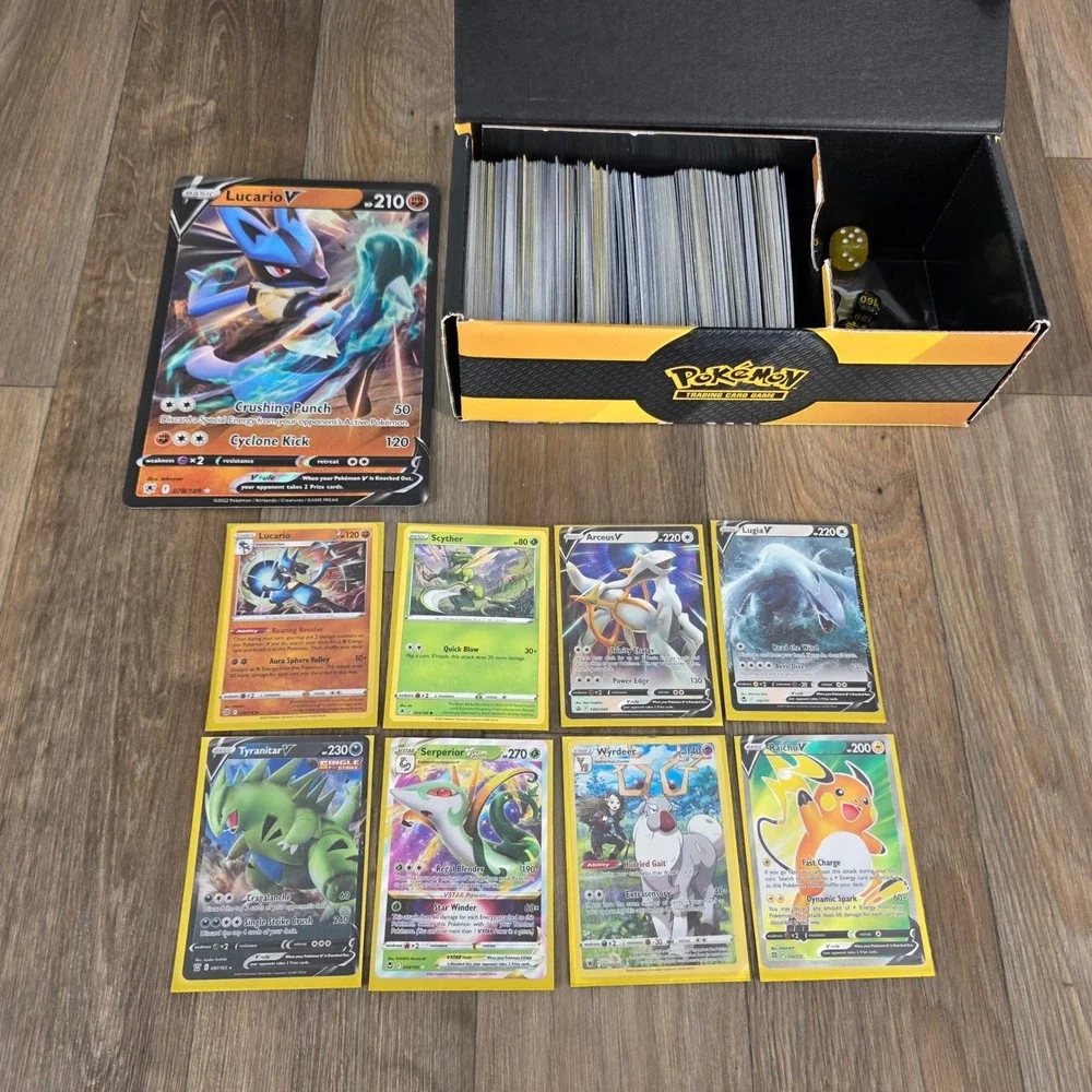 Pokemon TCG Card Lot Lugia V Raichu V Arceus V Trainer Toolkit Dice Bulk